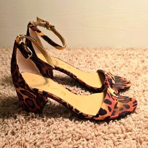Unisa Animal Print Block Heels EUC Size 7 (#0718)